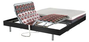 Letto relax elettrico sole sospensioni Materasso memory Motori OKIN 2 x 80 x 200 cm Nero - ATRIDE di DREAMEA