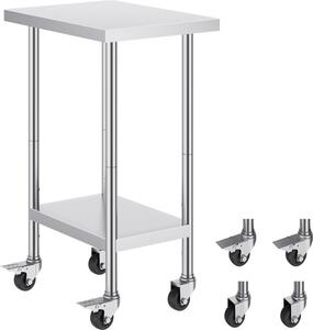 Tavolo da lavoro mobile per la cucina - tavolo di preparazione commerciale - 610x457 mm - versatile - ideale per la gastronomia e il catering