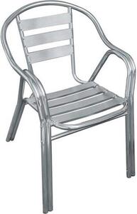 VivaGarden Sedia per Esterni Impilabile in Alluminio 55x60x79h cm