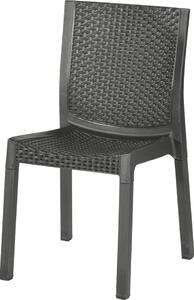 DIMAPLAST Sedia per Esterni Impilabile in Resina 42x55x86h cm colore Antracite - Panarea