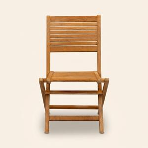 VivaGarden Sedia per Esterni Pieghevole in Legno Dimensioni 42x51x85 cm colore Legno Naturale - Palm