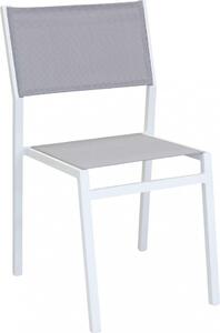 VivaGarden Sedia per Esterni in Alluminio e Tessuto 46x57x85 cm colore Bianco - Luton