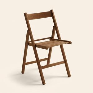 Living Design Sedia per Esterni Pieghevole in Legno Dimensioni 42,5x47,5x79 cm colore Noce