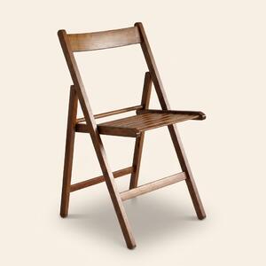 VivaGarden Sedia per Esterni Pieghevole in Legno Dimensioni 77x47x43,5 cm colore Noce