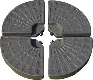 VivaGarden Set 4 Basi per Ombrellone Decentrato da Giardino con Base a Croce