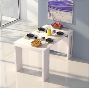 Terraneo Tavolo Consolle Allungabile Design Moderno 80/186x45/80x76 cm colore Bianco - Extend