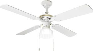 Perenz Ventilatore da Soffitto con Luce Lampadario Ventilatore 4 Pale Diametro 105 cm 3 Velocit - 7064 B Linea Classica