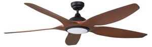 Ventilatore da soffitto LED Omendo, nero, CC, silenzioso, CCT - Lucande Lucande, Omendo, dimmerabile, Nero, Soggiorno, Metallo, Moderno