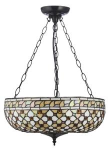 Endon 111882 - Lampadario a sospensione Tiffany MILLE FEUX, 3xE27/10W/230V, diam. 45 cm