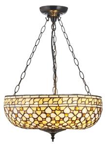 Endon 111882 - Lampadario a sospensione Tiffany MILLE FEUX, 3xE27/10W/230V, diam. 45 cm