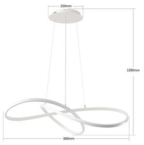 Brilagi - Lampadario LED dimmerabile INFINITY, sospeso con cavi, LED/80W/230V 80x80 cm bianco + telecomando