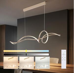 Brilagi - lampadario LED dimmerabile a sospensione con cavo SIGNATURE LED/55W/230V 120x23 cm beige + telecomando