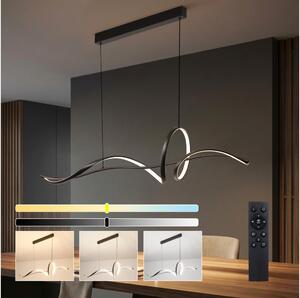 Brilagi - Lampadario LED dimmerabile a sospensione su cavo SIGNATURE LED/55W/230V 120x23 cm nero + telecomando