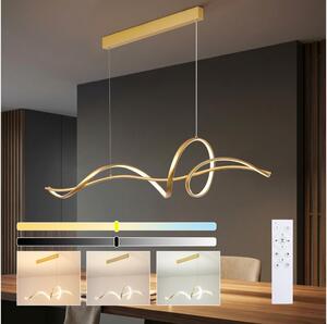 Brilagi - lampadario sospeso dimmerabile a LED su cavo SIGNATURE LED/55W/230V 120x23 cm dorato + telecomando