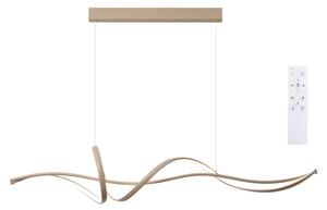 Brilagi - lampadario LED dimmerabile a sospensione con cavo SIGNATURE LED/55W/230V 120x23 cm beige + telecomando
