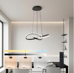 Brilagi - Lampada a sospensione dimmerabile su cavo INFINITY LED/55W/230V 50x50 cm nero + telecomando