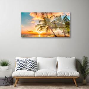Quadro su vetro Palm Tree Sea Landscape 100x50 cm
