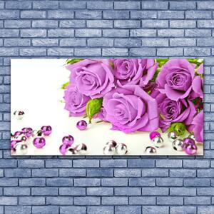 Quadro su tela Fiori di rose 100x50 cm