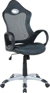 BELIANI Sedia da ufficio grigia con funzione di dondolo Sedia da ufficio con rivestimento in rete traspirante Design moderno e confortevole
