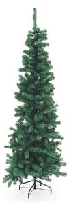 Albero di Natale Artificiale Slim 210 cm 640 Rami Soriani Sestriere Verde