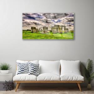 Quadro su vetro Paesaggio di Stonehenge 100x50 cm