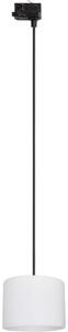 Lampadario a sospensione con filo Sistema ferroviario trifase TRACER 1xE27/15W/230V diametro 20 cm nero/bianco