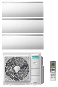 Hisense Climatizzatore Trial Split Inverter 9000+9000+12000 Btu Condizionatore con Pompa di Calore Classe A+++/A+++ Gas R32 Wi-Fi (Unit Interna + 