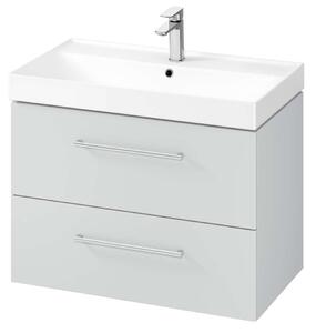 Kielle Arkas I - Mobiletto con lavabo, 80x57x44 cm, 2 cassetti, grigio 50011S82