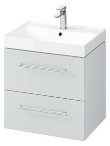 Kielle Arkas I - Mobiletto con lavabo, 60x57x44 cm, 2 cassetti, grigio 50011S62