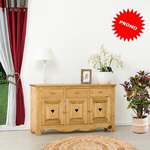 Base credenza 3 ante con cuore e 3 cassetti - LM-C14 PROMO