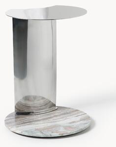 Tavolino rotondo con base in marmo Kerrington
