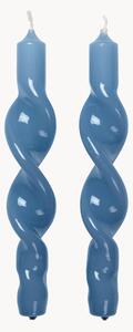Set di 2 candele da tavolo fatte a mano Twist