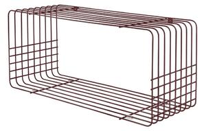 Mensola burgundy in metallo con ripiani multipli 70 cm Wire – Mette Ditmer Denmark