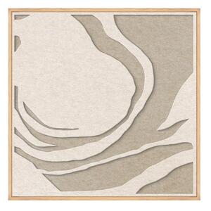 Dipinto in 3D con cornice inclusa/fonoassorbente 62x62 cm Silent Whisper 1 – Malerifabrikken