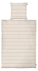 Set copripiumino e federa beige in raso di cotone per letto singolo 140x200 cm Align – Mette Ditmer Denmark