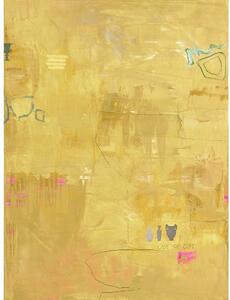 Dipinto dipinto a mano dipinto su tela 88x118 cm Yellow Petite – Malerifabrikken