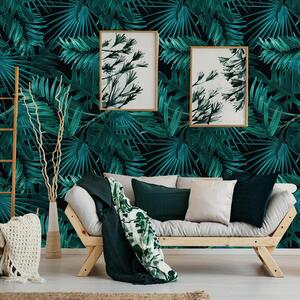 Blue tropical palm trees | Rotolo Carta da Parati