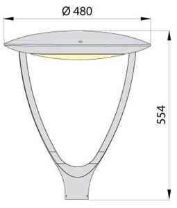 Lampione stradale a LED PARK SOFT LED/60W/230V 4000K IP65