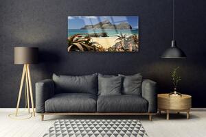 Quadro in vetro Spiaggia Mare Roccia Paesaggio 100x50 cm