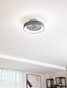 Ventilatore da soffitto Lindby LED Mace, grigio, silenzioso, CCT
