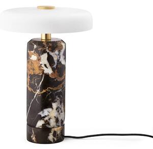 DESIGN BY US Lampada da tavolo ricaricabile Trip LED, colorata/bianca, marmo, vetro