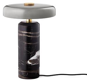 DESIGN BY US Lampada da tavolo ricaricabile Trip LED, grigio/grigio, marmo, vetro, IP44