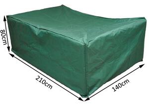 Outsunny Telo di Copertura per Mobili da Giardino Verde Scuro 210x140x80cm