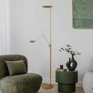 Steinhauer Lampada da terra con luce lettura Daphne, dimmerabile, Bronzo / Ottone antico, Soggiorno / Sala da pranzo, Metallo, Moderno, Lampada da terra