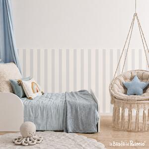 Tutte le decorazioni murali Boiserie rettangolare a righe autoadesiva Beige/Panna - Adesivi Murali per Bambini