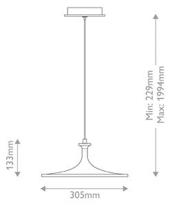 Elstead Lampada a sospensione Issa, dimmerabile, Ottone / Oro, Soggiorno / Sala da pranzo, Alluminio, Vintage, Lampada a sospensione
