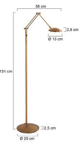 Steinhauer Lampada da terra Daphne, dimmerabile, Bronzo / Ottone antico, Soggiorno / Sala da pranzo, Metallo, Moderno, Lampada da terra