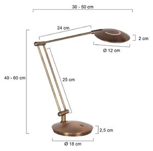 Steinhauer Lampada da scrivania Zenith, dimmerabile, Bronzo / Ottone antico, Studio / Ufficio, Metallo, Moderno, Lampada da tavolo