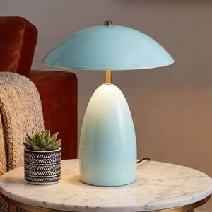 Elstead Lampada da tavolo Poppy, dimmerabile, Blu, Soggiorno / Sala da pranzo, Alluminio, Vintage, Lampada da tavolo