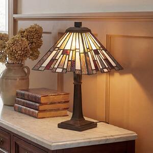 QUOIZEL Lampada da tavolo Inglenook, Bronzo / Ottone antico, Soggiorno / Sala da pranzo, Metallo, Tiffany, Lampada da tavolo